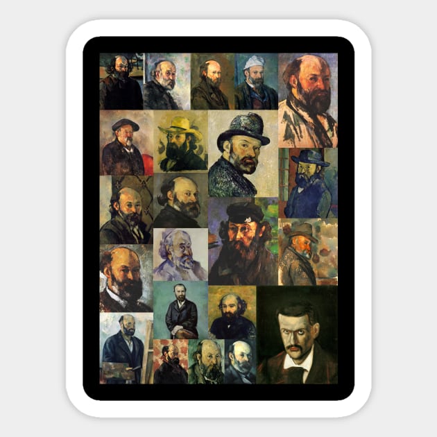 Cezanne Self-Portrait Collage Sticker by phneep